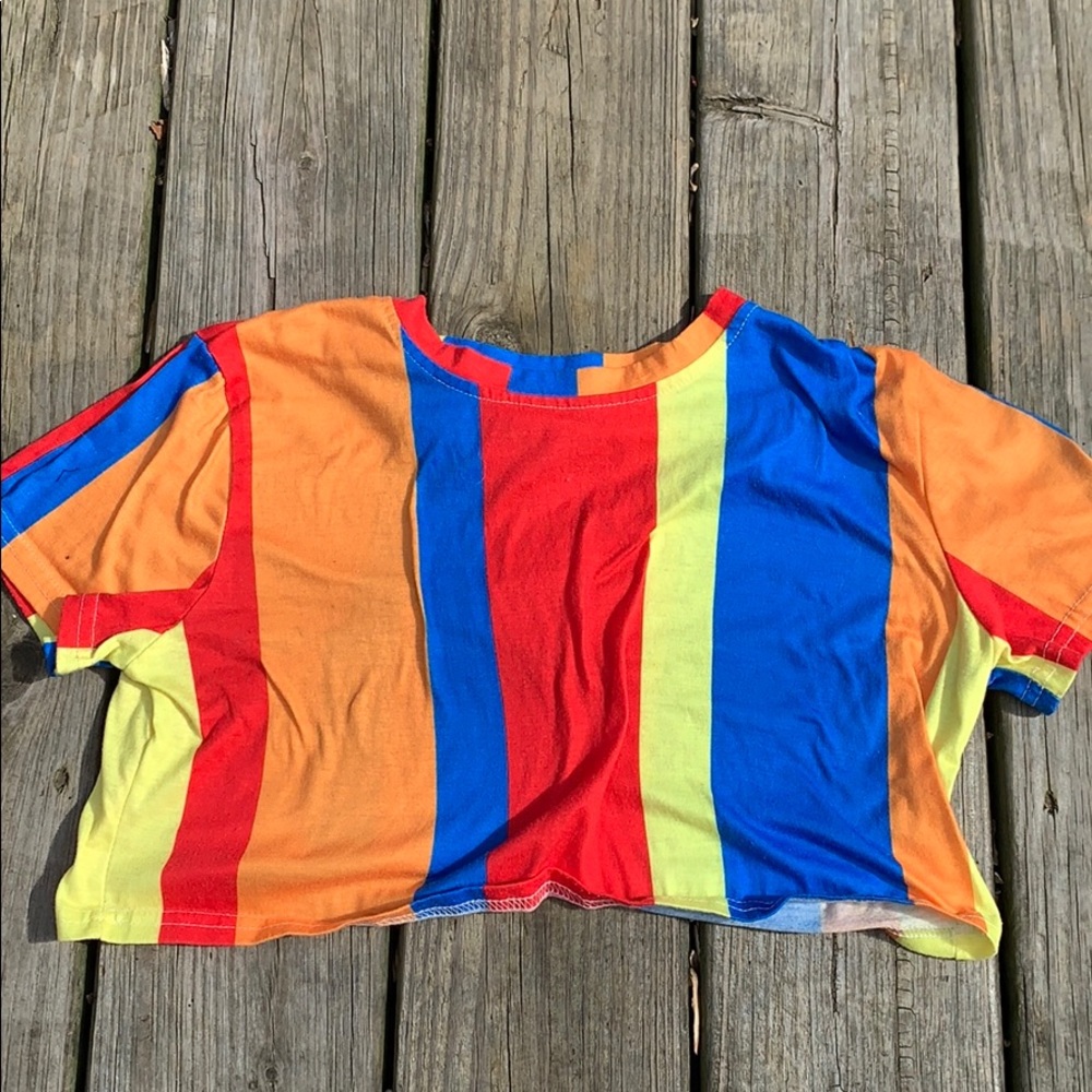 striped crop top